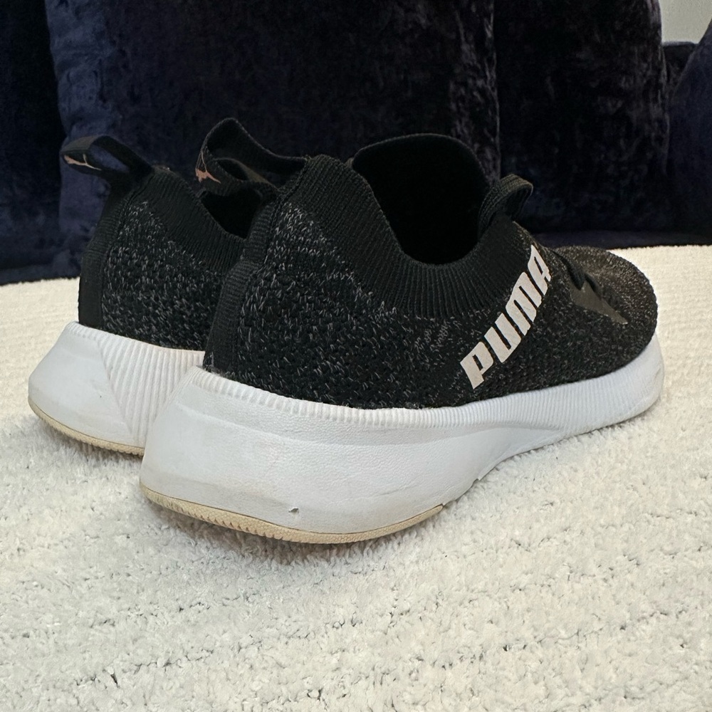 Puma Black Knit Sneakers with White Sole - Picture 14 of 15